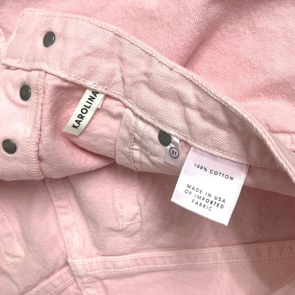 NWT GRLFRND The Karolina High Waist Skinny Pink Jeans - Size 31 - Picture 6 of 13